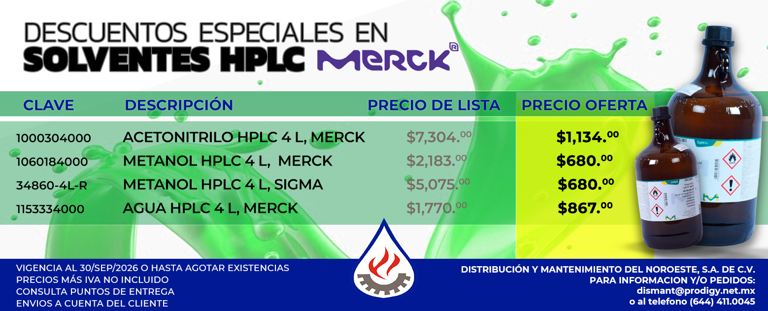 SOLVENTES HPLC AGO 2026
